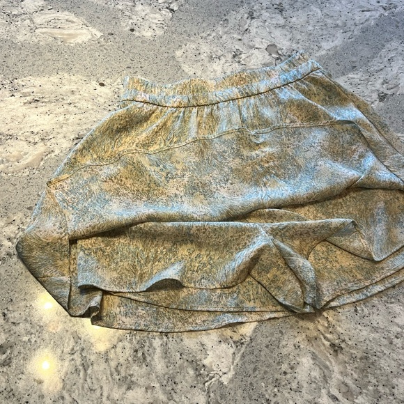 H&M H&M Wrap Skirt Skorts in Blue and Beige Size S - Picture 3 of 4